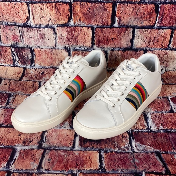 Paul Smith Shoes - ⭐️ Paul Smith Women's White Lapin Grosgrain-trimmed Leather Sneakers